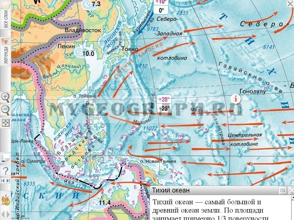 Владивосток океан карта