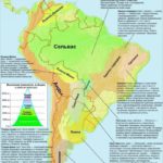 Южная Америка. Природные облати. Карта. 