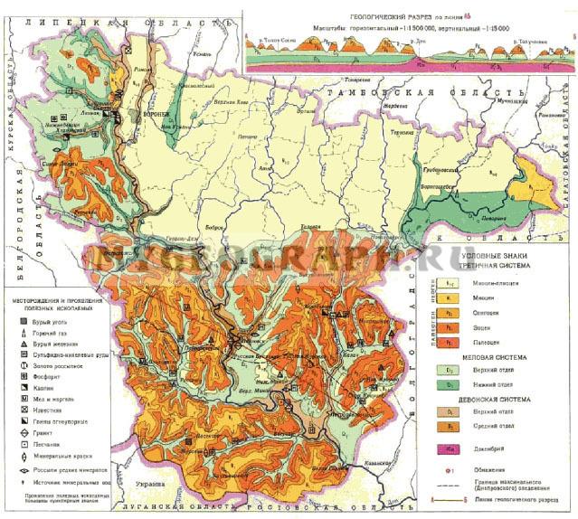 Геологическая карта волгоградской области